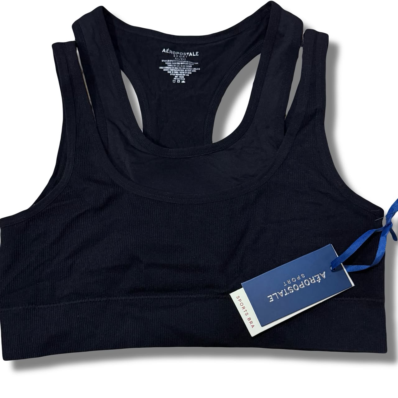 TOP NEGRO AEROPOSTALE TALLA XL 