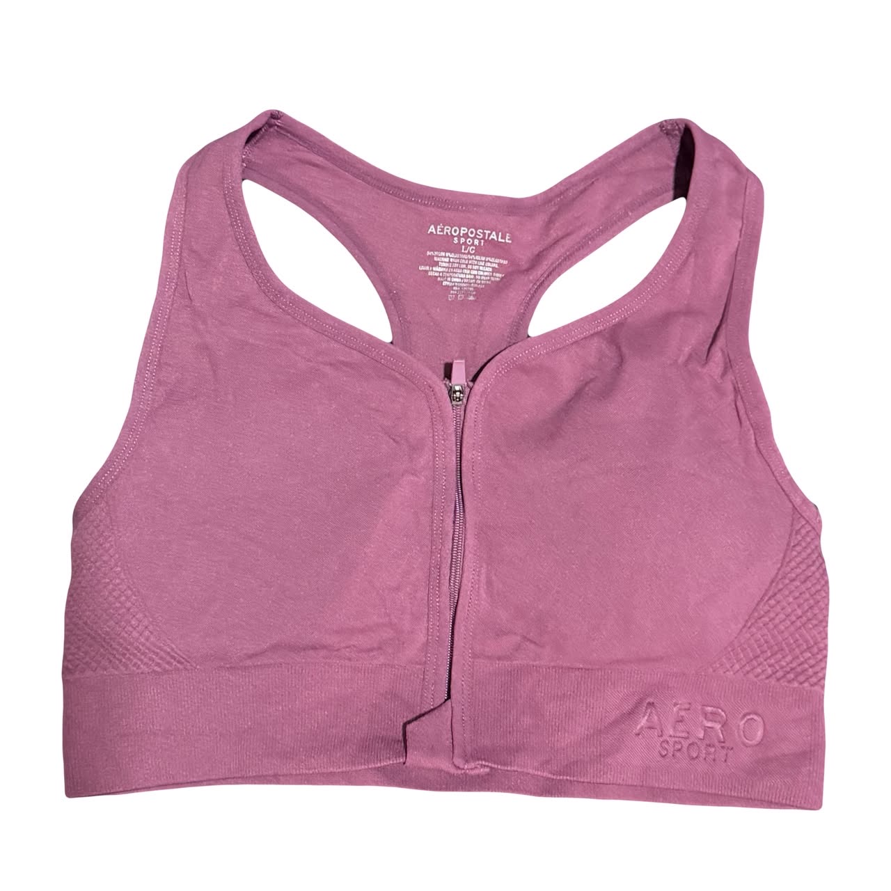 TOP DEPORTIVO AEROPOSTALE TALLA L MORADO