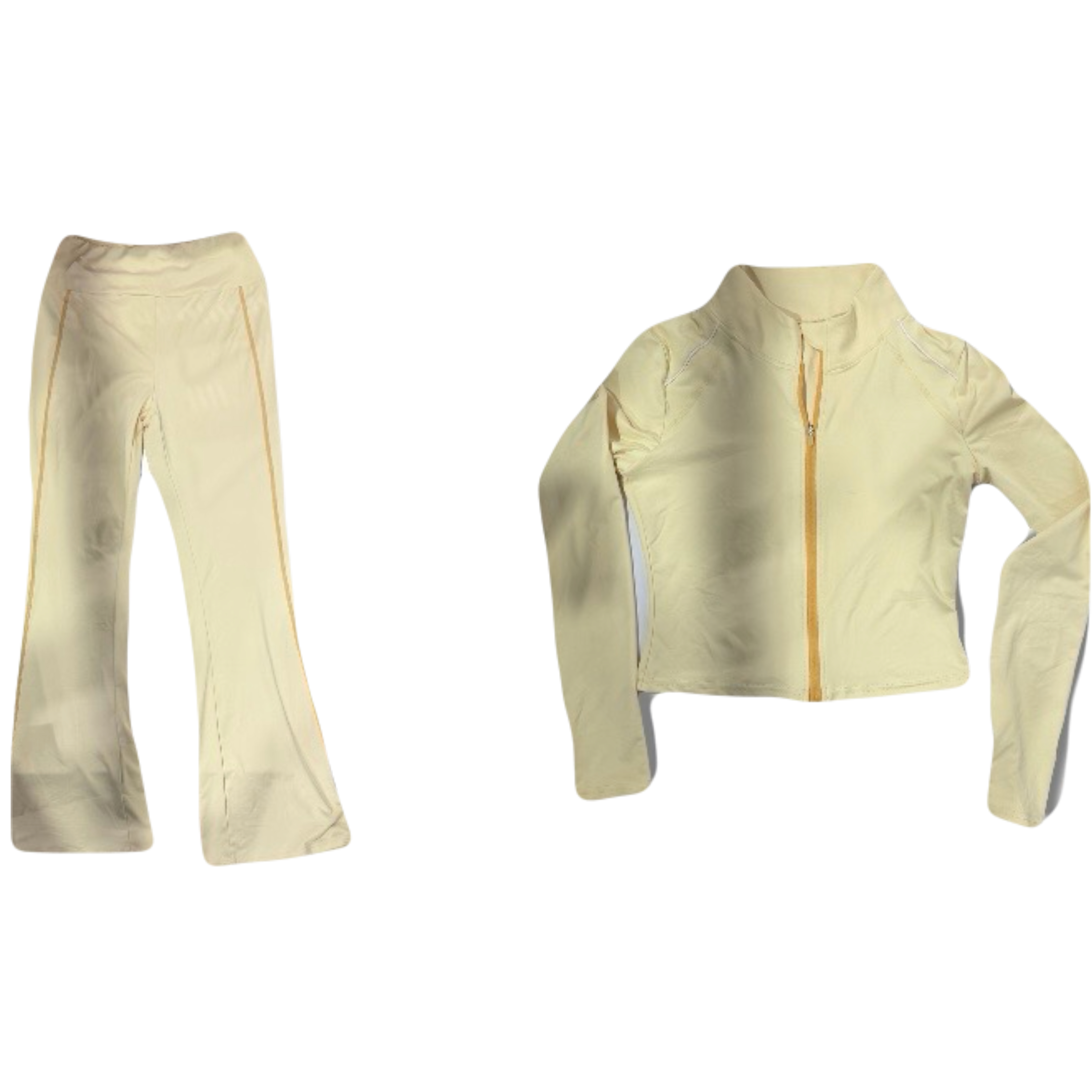SET DEPORTIVO LARGO TALLA M AMARILLO MANTEQUILLA